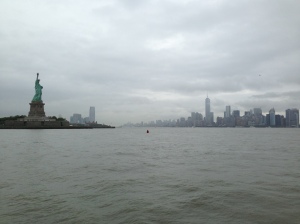 Our cloudy but beautiful view of New York Harbor